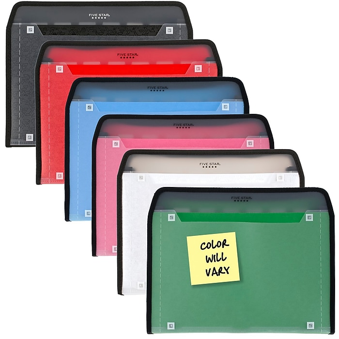 Five Star Customizable Plastic Accordion File ,7-Pocket, Letter