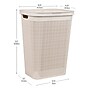 Mind Reader 15.85-Gallon Hamper with Lid, Plastic, Ivory (60FABHAMP-IVO)~#|#~0128BF89-140E-4533-AFD09BE0CB121043_sc7