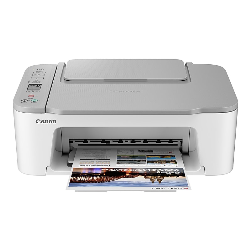 Canon PIXMA TS3520 Wireless Color Inkjet Printer, All-In-One, Print, Scan, Copy (TS3520 WHITE) image 1