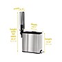 HLS Commercial Stainless Steel Step Trash Can with Hinged Lid, 3-Gallon, Silver (HLSS03RFR)~#|#~0134554A-7A05-467A-999CA54CCBBC452D_sc7