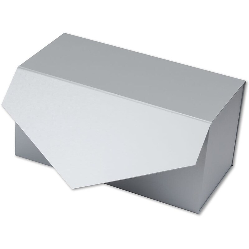 JAM Paper Gift Boxes, Silver (LA-9X4-BX-SLV) image 1