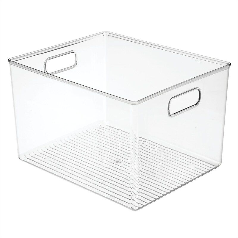 iDESIGN Medium Plastic Storage Bin, Clear (64310) image 1