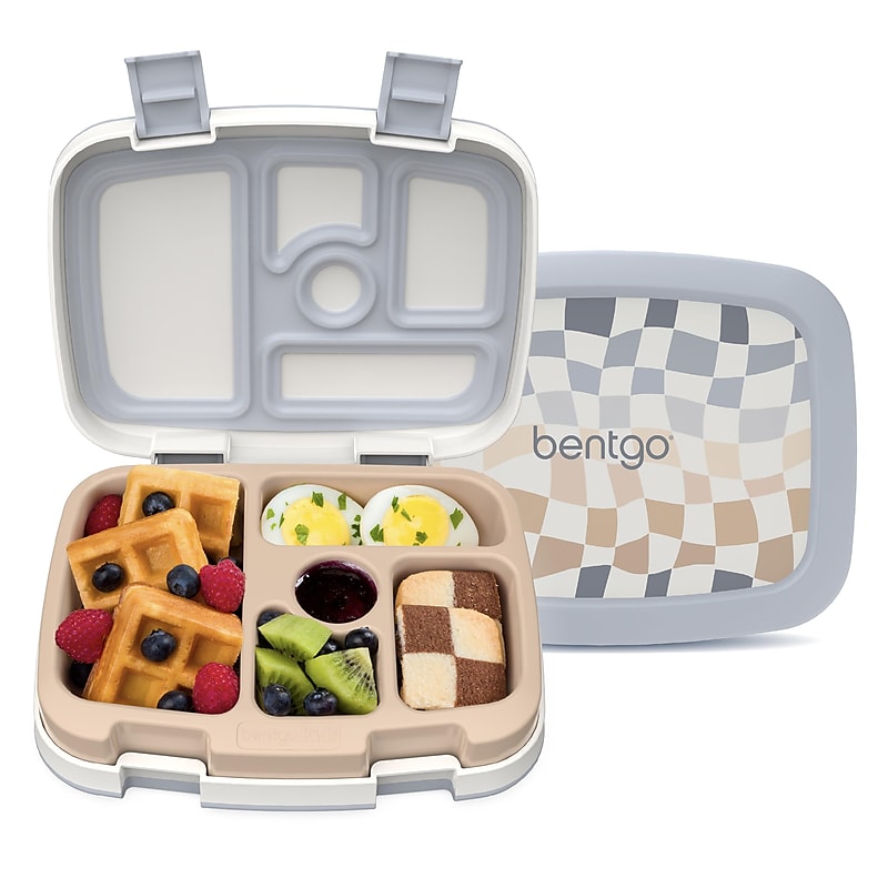 bentgo Whimsy & Wonder Kids Bento Box, 5-Compartment, Checker Gradient, 19.2 oz. (BGKDPT-CHK) image 1