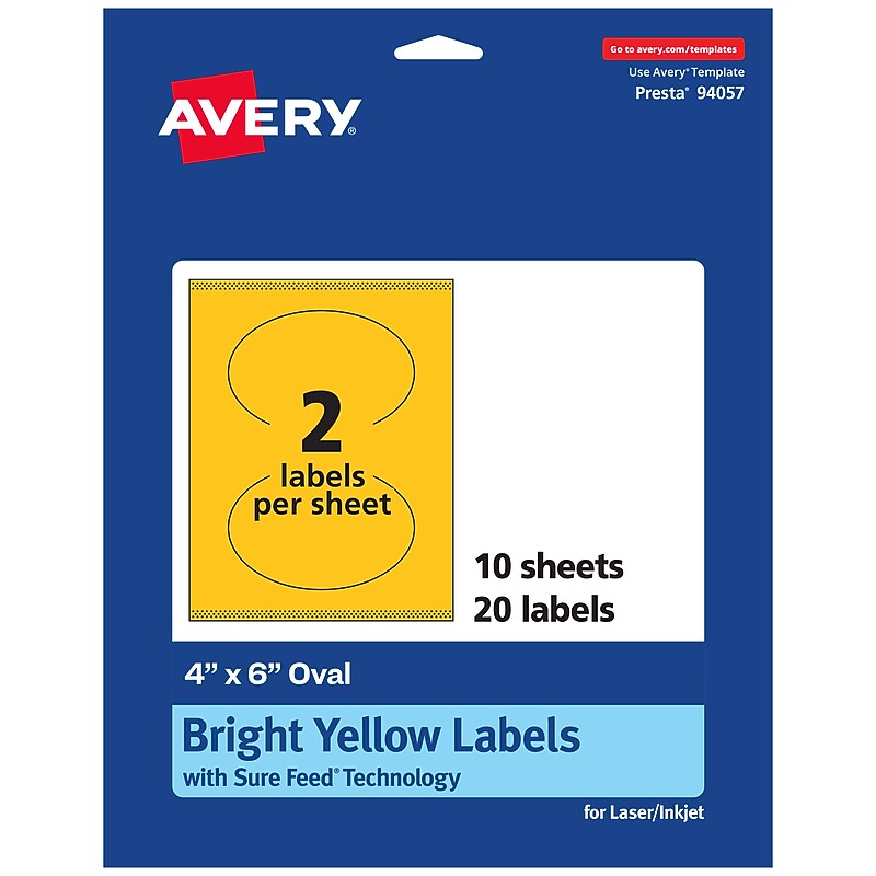 Avery Hemp Square Laser/Inkjet Multipurpose Labels, 2" x 2", Off-White (96/Pack) image 1