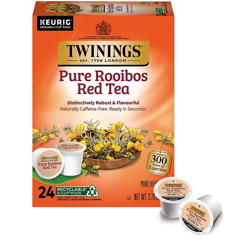 Twinings Pure Rooibos Red Herbal Tea, Keurig® K-Cup® Pods, 24/Box (TNA85791) image 1