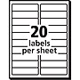 PRES-a-ply Laser/Inkjet Address Labels, 1" x 4", White, 20 Labels/Sheet, 100 Sheets/Box, 2,000 Labels/Box (30601)~#|#~014311A6-6A4F-493F-BFBE46838271E24B_sc7