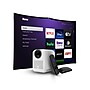HP CC180 Projector with Roku and 80" Projector, White~#|#~01432C82-B1BF-45FA-A12EF0DBD28FB719_sc7