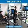 Mount-It! 47"W Electric Adjustable Standing Desk Converter with Dual Monitor Mount and USB Charging Port, Black (MI-8054)~#|#~01441944-3C1B-4B04-814F43347DBD4DA4_sc7