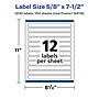 Avery Laser/Inkjet Rectangle Waterproof Multipurpose Labels, 7.5"  x 0.625", White, 1200/Box (94119)~#|#~014A51E5-FA3A-4BE3-A03BA69D182958DB_sc7