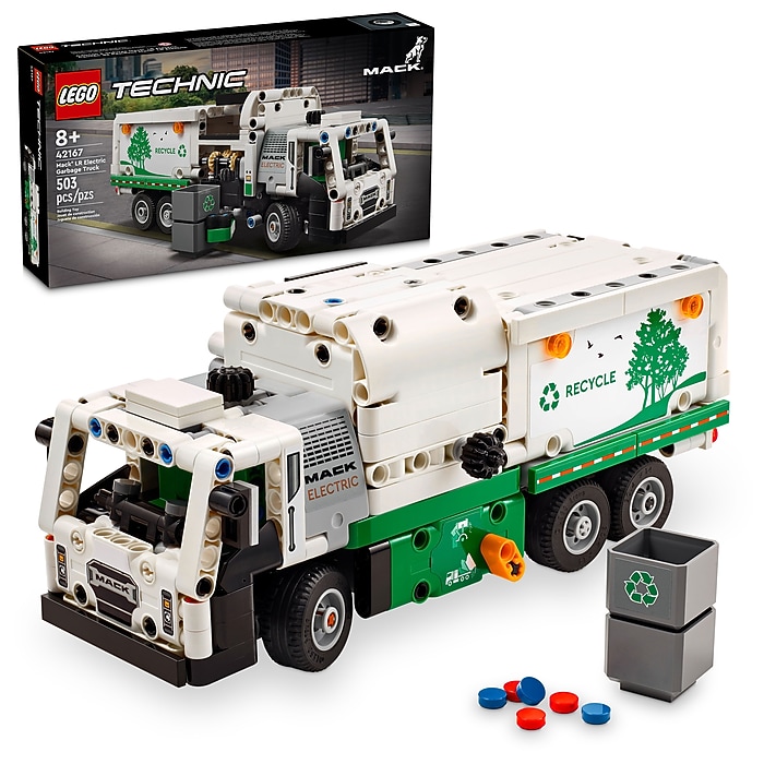 LEGO Technic Mack LR Electric Garbage Truck, 503 Pieces (42167
