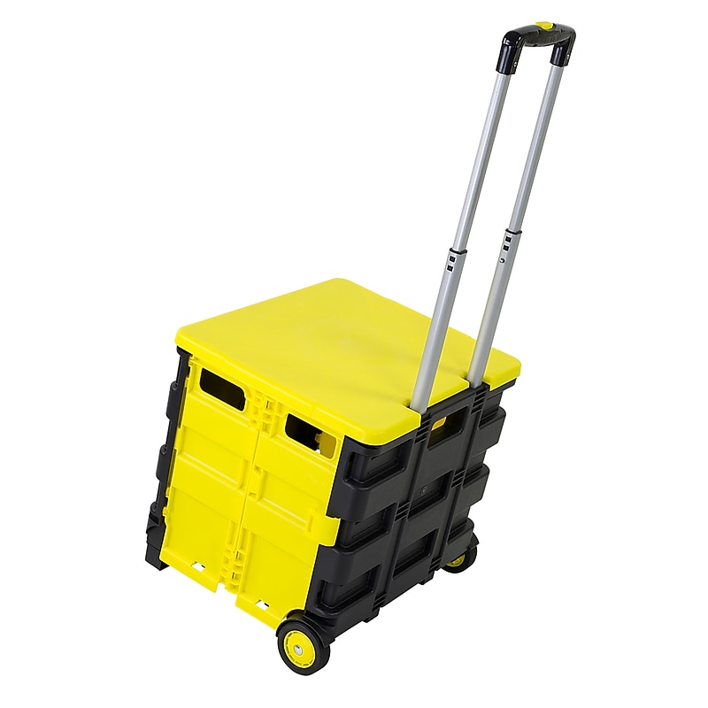 Mount-It! Mobile Utility Cart, Yellow/Black (MI-905) image 1