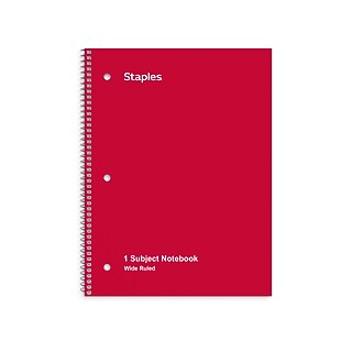 Staples 1-Subject Notebook, 8