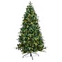 Nearly Natural 6-ft Grand Teton Spruce Flat Back Artificial Christmas Tree with 180 Clear LED Lights (T1863)~#|#~0165E669-997C-46F1-BC377F07E164A29F_sc7