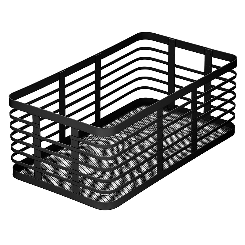 mDesign Steel Organizer, Matte Black (25938) image 1