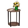 Household Essentials Jamestown Round Side End Table with Storage Shelf, Ashwood/Black (HH8080-1)~#|#~0169CD1C-CCDB-48B0-87D6971AE8E19271_sc7