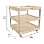 Flash Furniture Bright Beginnings Mobile 2-Section Storage Cart, 26.5"H x 23.5"W x 23.5"D, Brown (MK-ME14795-GG)~#|#~016D598B-6EF8-4983-9DEB82F657C37EE6_sc7