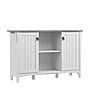 Bush Furniture Salinas 30" Accent Storage Cabinet with 3 Shelves, Shiplap Gray/Pure White (SAS147G2W-03)~#|#~016E89CD-7335-4283-AB3E0A31AF84A521_sc7