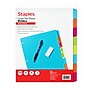 Staples Large Tab Write & Erase Plastic Dividers, Multicolor, 8-Tabs (ST63073)~#|#~0171E4F4-2C1F-4DF7-A2C2E6DA7649775F_sc7