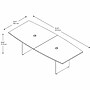 Bush Business Furniture 96W x 42D Boat Shaped Conference Table with Wood Base, Mocha Cherry (99TB9642MRK)~#|#~0177593F-6D3A-412F-A83777EAC1605BD3_sc7