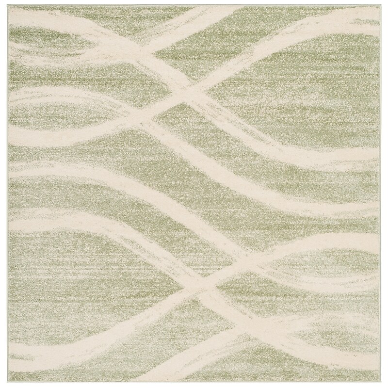 Safavieh Adirondack Collection 8' x 8' Square Area Rug, Machine Made, Sage/Cream (ADR125x-8SQ) image 1