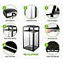 Alpine Industries Steel/PC Outdoor Trash Can with Dome Lid, 40 Gallon, Clear (471-40-CLR)~#|#~01795F87-59B0-4E46-BE52EED2980F88D3_sc7