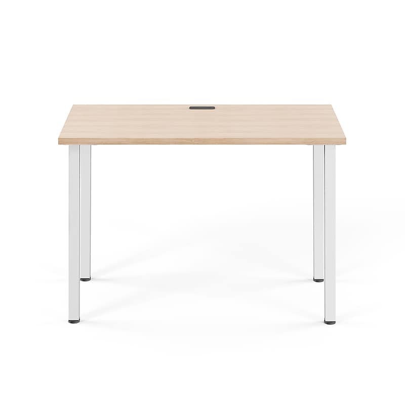 Union & Scale™ Essentials 42"W Rectangular Writing Desk, Natural (UN60411-C) image 1
