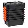 Iris 13 Quart Heavy Duty Store-It-All Plastic Latching Storage Tote, Black, 6/Pack (500151)~#|#~017AC327-27A7-4C91-A057014A662A561C_sc7