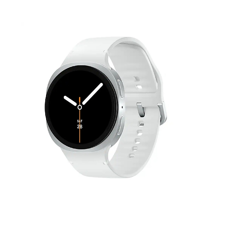 Samsung Galaxy Watch8 Smart Watch, GPS, 44mm, Aluminum Case, Silver Silicone (SM-L330NZSAXAA) image 1