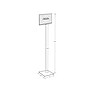 Azar Sign Holder, 11" x "8.5", Horizontal, Freestanding, Clear/Silver Acrylic (300864)~#|#~017DC8C4-2BFA-498F-9EF6DDDC7CDFF42C_sc7