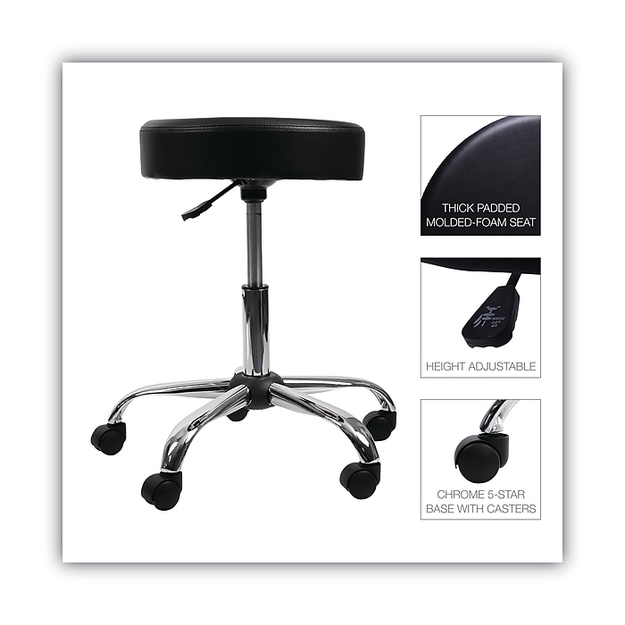 Alera Height Adjustable Lab Stool, Backless, Up to 275 lb Alera Height Adjustable Lab Stool, Backless, Up to 275 lb