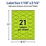 Avery Scalloped Decorative Edge Multipurpose Labels, 1-1/8" x 2-1/4", Bright Green, 1680/Box (94061)~#|#~0181502E-D706-4F1B-8B898ADDB348F35B_sc7