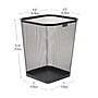 Mind Reader Metal Trash Can Without Lid, 5 Gallon, Black, 2/Pack (2SQUAGA-BLK)~#|#~0182929A-AAFB-4492-B370F84F376B8B5F_sc7