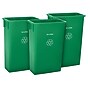 Alpine Industries Polypropylene Recycling Bin, 23 Gallon, Green, 3/Pack (ALP477-GRN-3)~#|#~01857DE9-77D5-404C-BC99C4FC975BF661_sc7