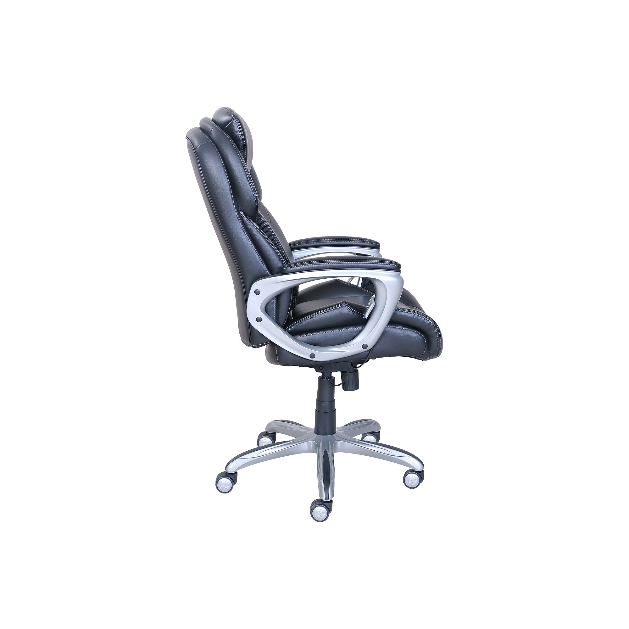 Serta My Fit Ergonomic Bonded Leather Swivel Executive Chair, Black (CHR100014) Sansujyuku sansujyuku.com