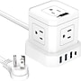 Uncaged Ergonomics Cube 5-Outlet 4-USB Port Surge Protector, 10', White (PC-w-c)~#|#~018AAF98-5135-4B6D-94BD0DA8CB8103B2_sc7