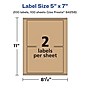 Avery Laser/Inkjet Rectangle Multipurpose Labels, 5" x 7", Kraft Brown, 200 Labels/Box (94258)~#|#~018BE75C-F76E-4857-89CF89C5A3FAD649_sc7