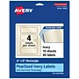 Avery Pearlized Ivory Rectangle Multipurpose Labels, 2" x 6", Ivory, 40/Pack (94242)~#|#~018DAAE6-BD58-4820-AE9A806C43D933F0_sc7