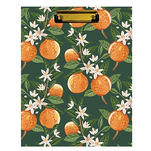 Blue Sky Bespoke Plastic Storage Clipboard, Letter Size, Oranges
