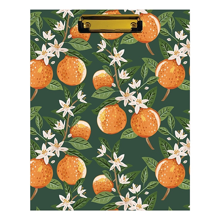 Blue Sky Bespoke Plastic Storage Clipboard, Letter Size, Oranges