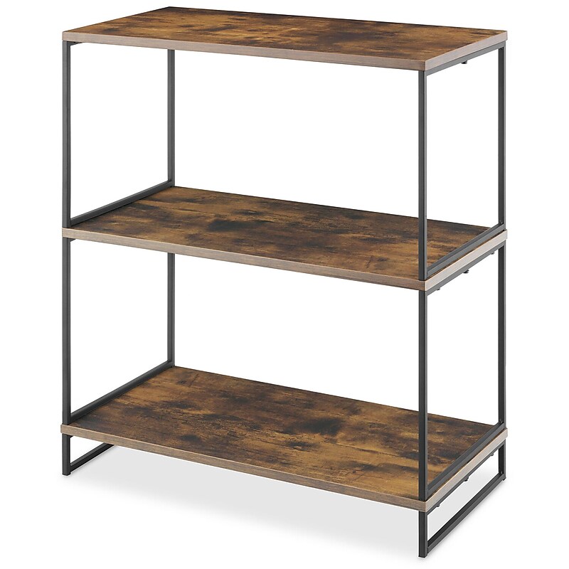 Whitmor 3-Shelf Wood Stand Alone Shelving, 29.3" x 23.6", Multicolored (6764-11350) image 1