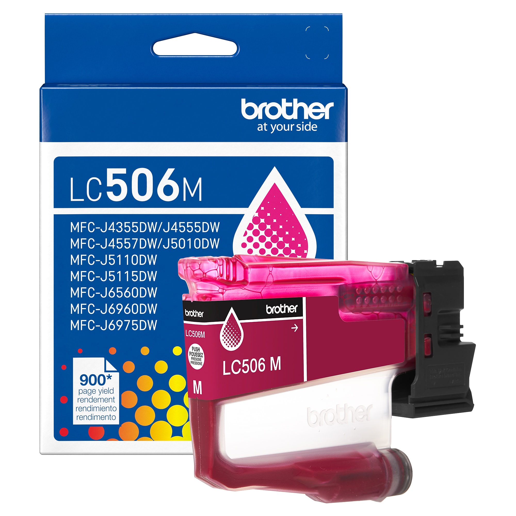 Brother LC506 Magenta Standard Yield Ink Cartridge, Prints Up to 900 Pages (LC506MS) Sansujyuku sansujyuku.com