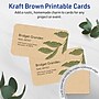 Avery Business Cards, 2" x 3-1/2", Matte Kraft Brown, 80/Pack (95320)~#|#~0196F258-6E7B-4FD2-89D8B27E601E3715_sc7