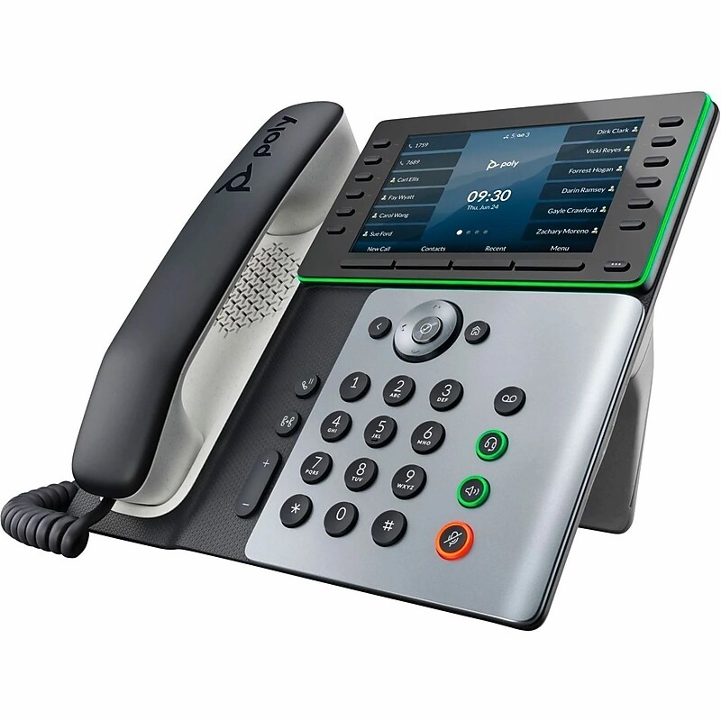 Poly Edge E450 32-Lines VOIP Phone, Black (8F3G9AA) image 1