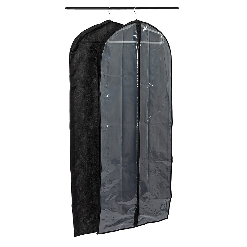 Household Essentials Hanging Garment Storage Bag, Balck, 2/Set (HE1050) image 1