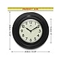 Infinity Instruments Retro Escape Wall Clock, Plastic/Glass, 9.75"Dia. (20305BK-4543)~#|#~01A895D5-4457-45AC-85303988C2881551_sc7