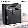 AdirOffice Indoor/Outdoor Mailbox, Black (631-05-BLK)~#|#~01A9AD78-A849-4556-AA0AC15A6B1B5A0D_sc7