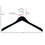 Nahanco 17" Wood Concave Jacket Hanger, Black, 100/Carton (1217CH)~#|#~01AD0FDF-6B3F-4D8C-A565567FD7948A60_sc7