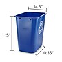Coastwide Professional™ Plastic Indoor Recycling Container Without Lid, Blue Soft Molded Plastic, 7 Gallon (CW56432)~#|#~01AD3696-669E-415F-A3B3F46F92F74F62_sc7