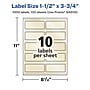 Avery Pearlized Ivory Rectangle Multipurpose Labels, 1.5" x 3.75", Ivory, 1000/Box (94205)~#|#~01B0DEF4-5082-4E5B-AEBA8746489EB4ED_sc7