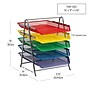 Mind Reader 5-Compartment Metal Desk Tray, Multicolor (5TPAPER-ASST)~#|#~01B35106-B600-4CA2-AD521EC7094E8798_sc7